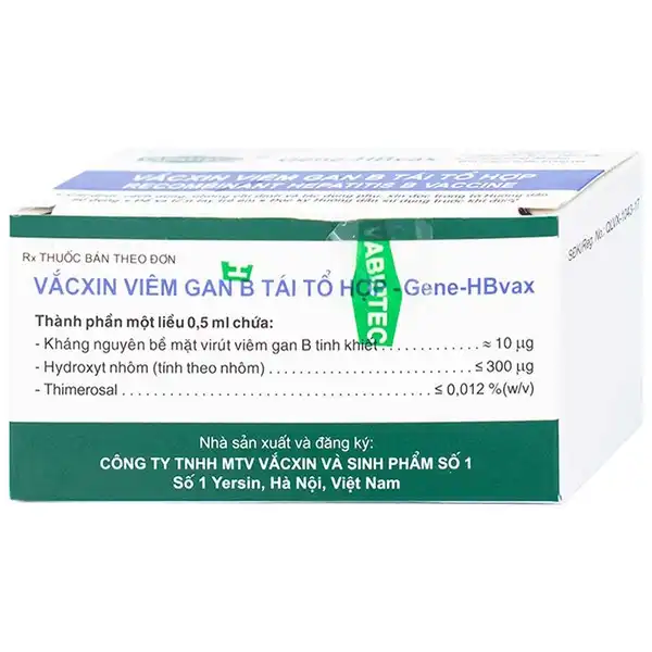 Vắc xin Gene Hbvax 0.5ml